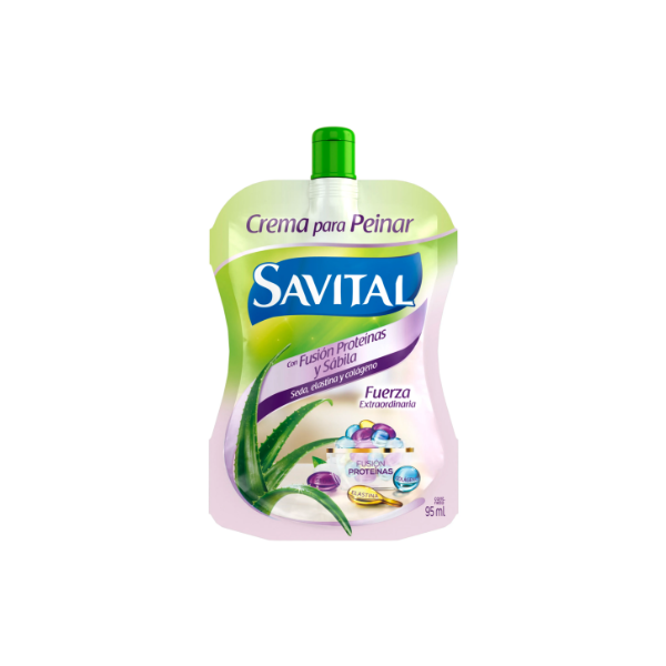 Crema para Peinar Savital con Fusión de Proteínas y Sábila *95ml