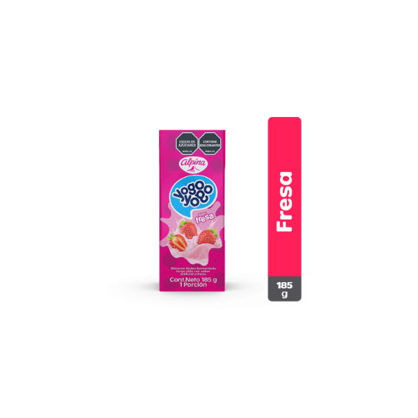 Yogo yogo en caja sabor fresa *185ml