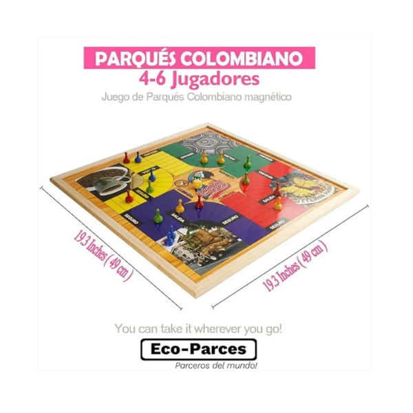Parqués Doble Cara 4–6 Personas Imanado
