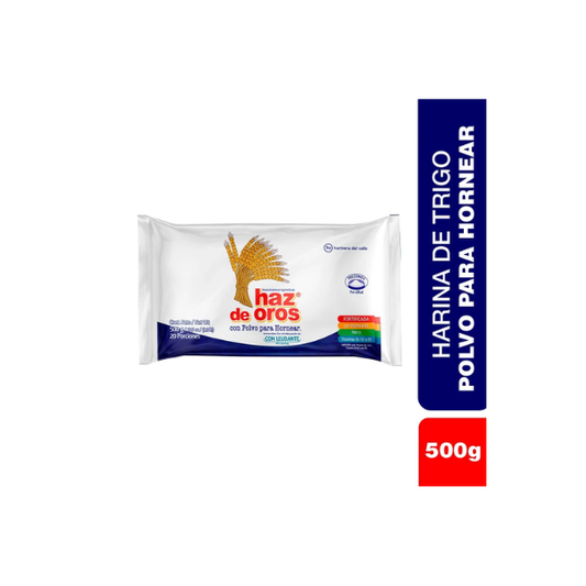 Harina de Trigo Haz de Oros con Polvo para Hornear 500 g