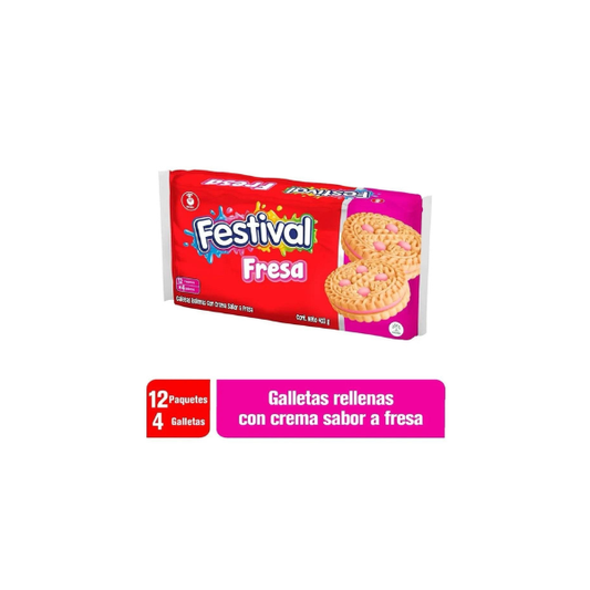 Galleta Festival Fresa *12 paquetes