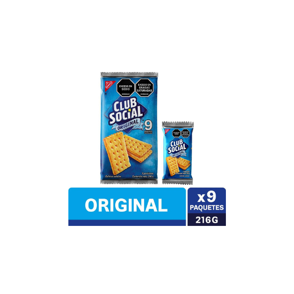 Galleta Club Social Original x 9 Paquetes
