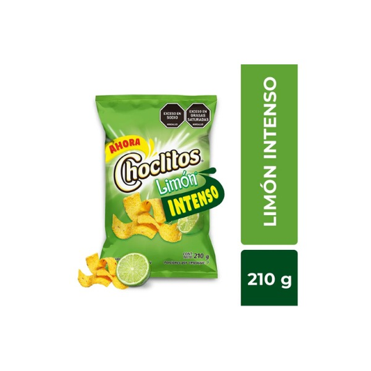 Choclitos Limón Intenso 210g - Snack de maíz sabor limón